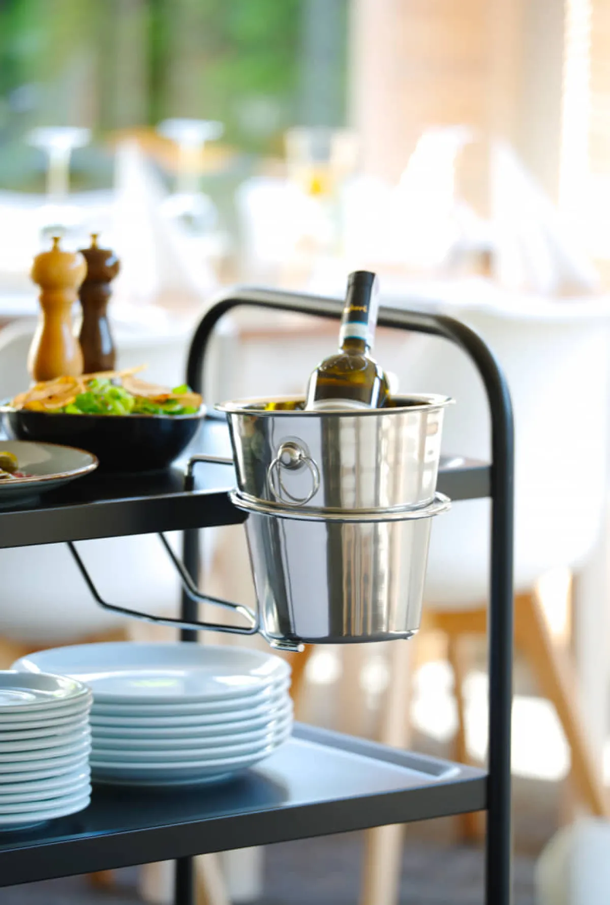 Outlet Weinkühler mit Tulpengriffen | Edelstahl - 3,5L Sekt- & Flaschenkühler