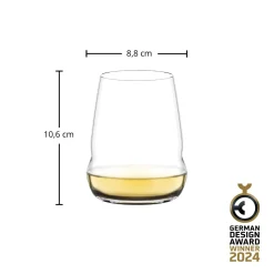 Weißweinbecher | Cocoon - | 450 ml (6 Stk) Klare Wassergläser|Spezielle Weingläser