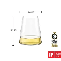Online Weißweinbecher | Power - | 380 ml (6 Stk) Klare Wassergläser|Spezielle Weingläser