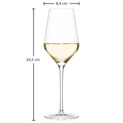 Discount Weißweinglas | Q1 - | 350 ml (6 Stk) Kristallgläser|Handgefertigte Weingläser