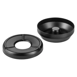 Discount Windaschenbecher Edelstahl - stapelbar | schwarz - Ø 12 cm Aschenbecher