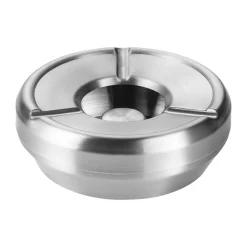 Outlet Windaschenbecher Edelstahl - stapelbar | silber - Ø 12 cm Aschenbecher