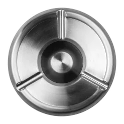 Outlet Windaschenbecher Edelstahl - stapelbar | silber - Ø 12 cm Aschenbecher