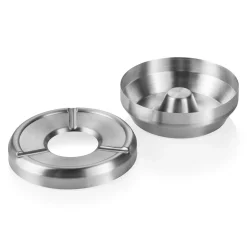 Outlet Windaschenbecher Edelstahl - stapelbar | silber - Ø 12 cm Aschenbecher