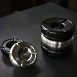 Hot Windaschenbecher Edelstahl - stapelbar | silber - Ø 9,5 cm Aschenbecher