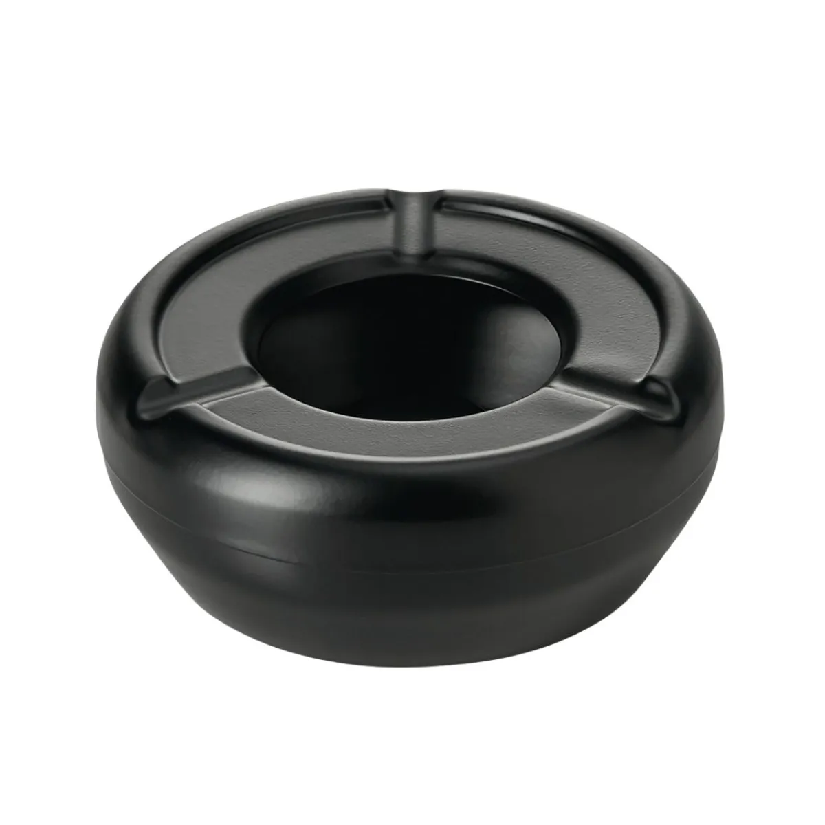 Discount Windaschenbecher Edelstahl - stapelbar | schwarz - Ø 9,5 cm Aschenbecher