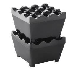Discount Windaschenbecher schwer | stapelbar - schwarz - 7,5 cm Aschenbecher