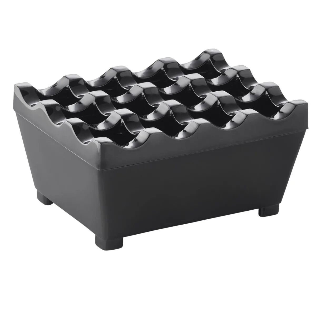 Online Windaschenbecher schwer | stapelbar - schwarz - 9,5 cm Aschenbecher
