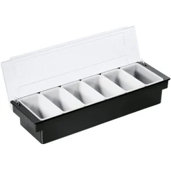 Discount Zutatenbehälter mit Deckel | 6 Fächer (450 ml) Zutaten-Behälter